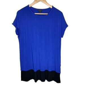 J Jill Wearever Collection Color Block Tunic Top Cap Sleeves Size Medium